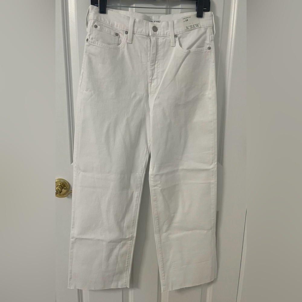 J. Crew Slim Wide Leg Jean in White - Picture 9 of 11